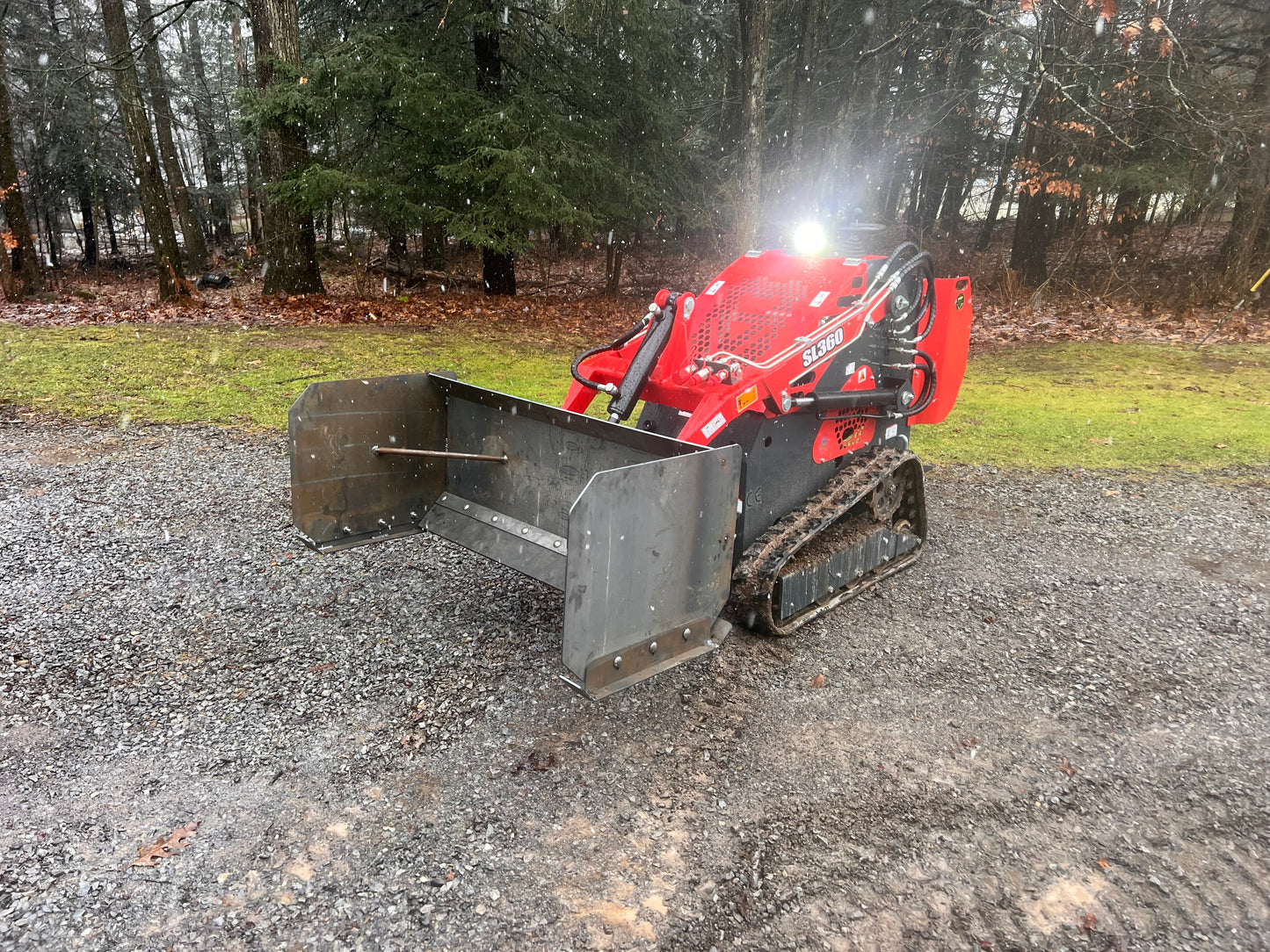 DIY mini skid steer snow pusher kit