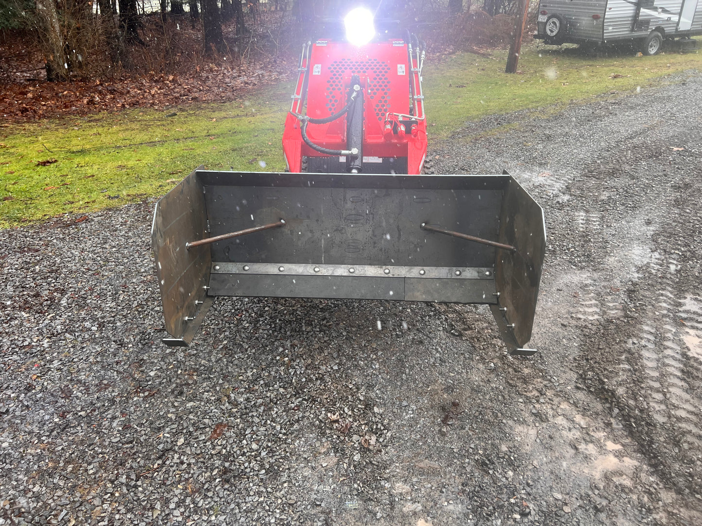 DIY mini skid steer snow pusher kit