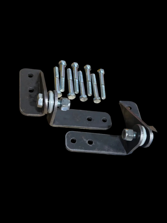 Tracked mini dumper tailgate hinges